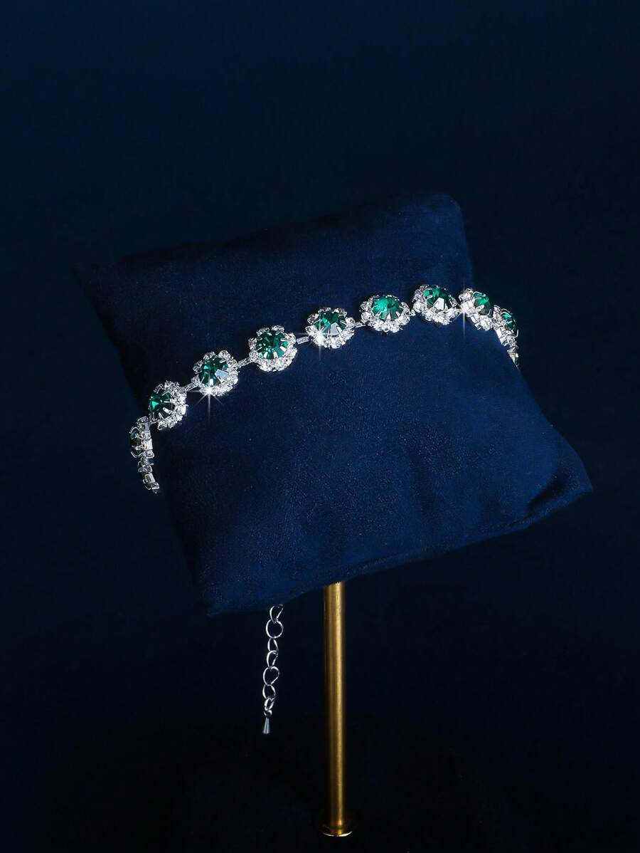 SHEIN طقم مجوهرات مرصع بالراين