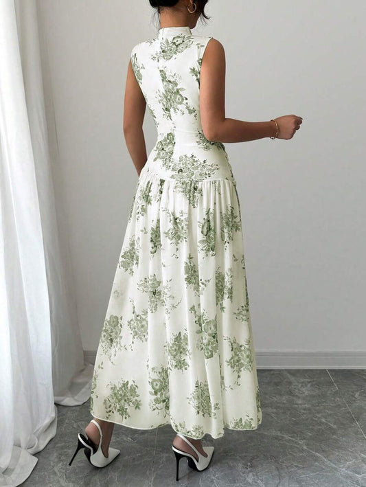 SHEIN Modelyn فستان أخضر مريح وأنيق