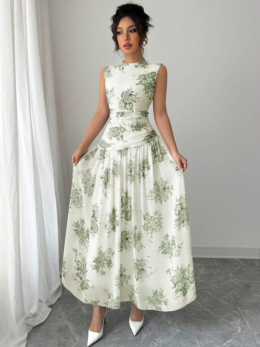SHEIN Modelyn فستان أخضر مريح وأنيق