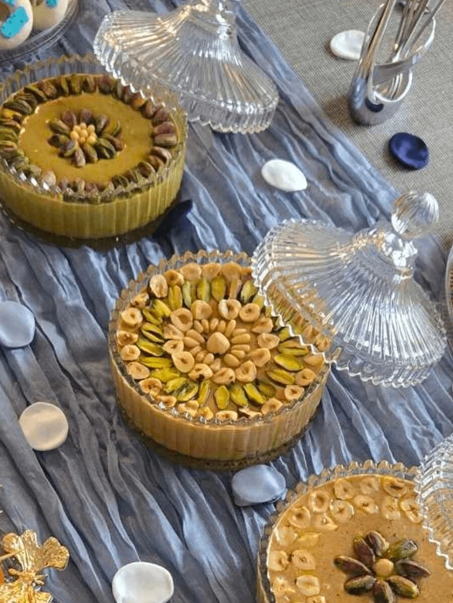 SHEIN برطمان حلوى زجاجي مع غطاء كريستال لتخزين الحلوى