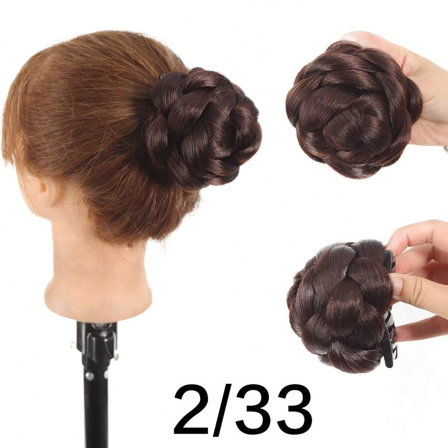 SHEIN شعر اصطناعي حلزوني للذيل 4 بوصة مع مشبك