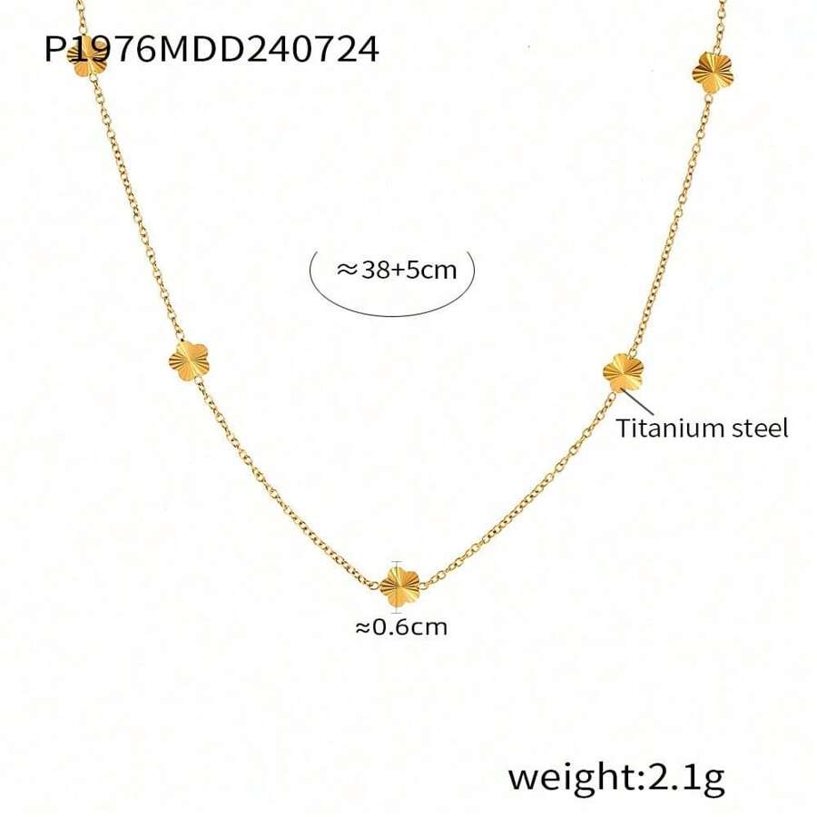 SHEIN قلادة قلب معلقة ستانلس ستيل مطلي ذهب