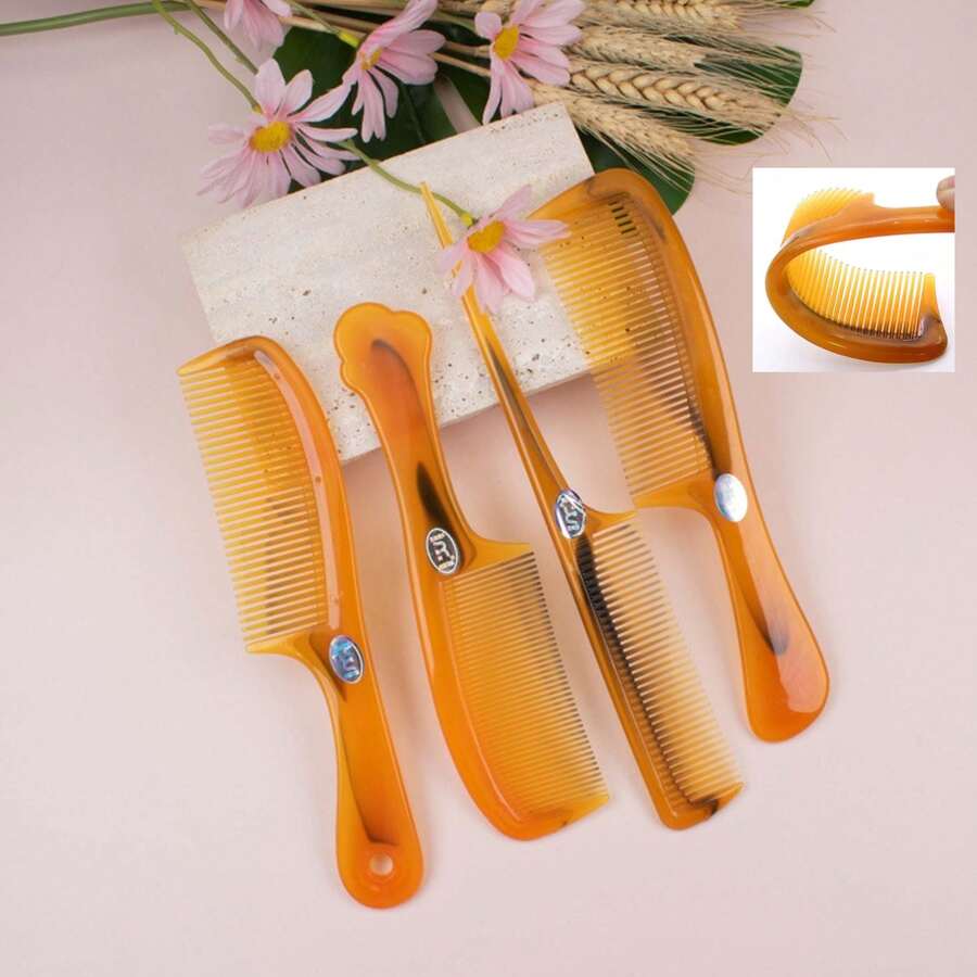 SHEIN مشط بلاستيك بنقشة خشبية