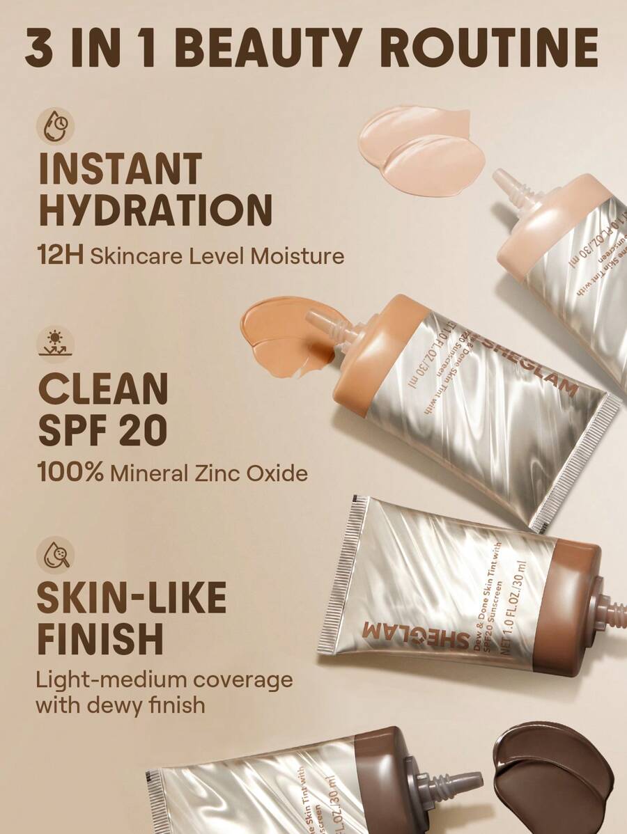 SHEGLAM Dew & Done SPF20 Acorn ملون خفيف