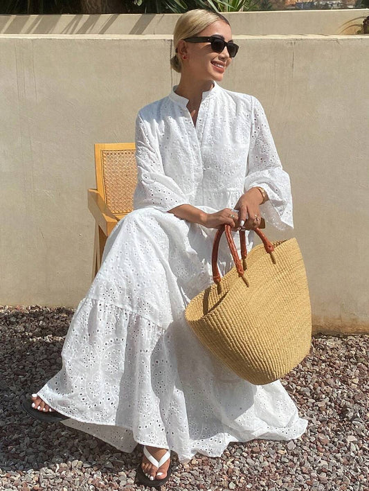 SHEIN فستان صيفي فضفاض ماكسي بطراز بوهيمي