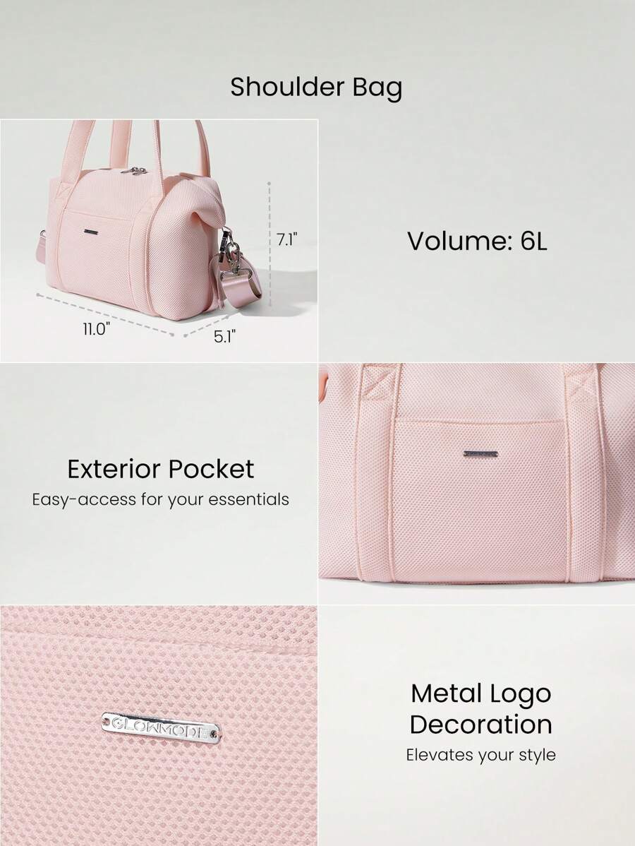 SHEIN GLOWMODE حقيبة كروس مربعة بسعة 6 لتر ناعمة ومريحة