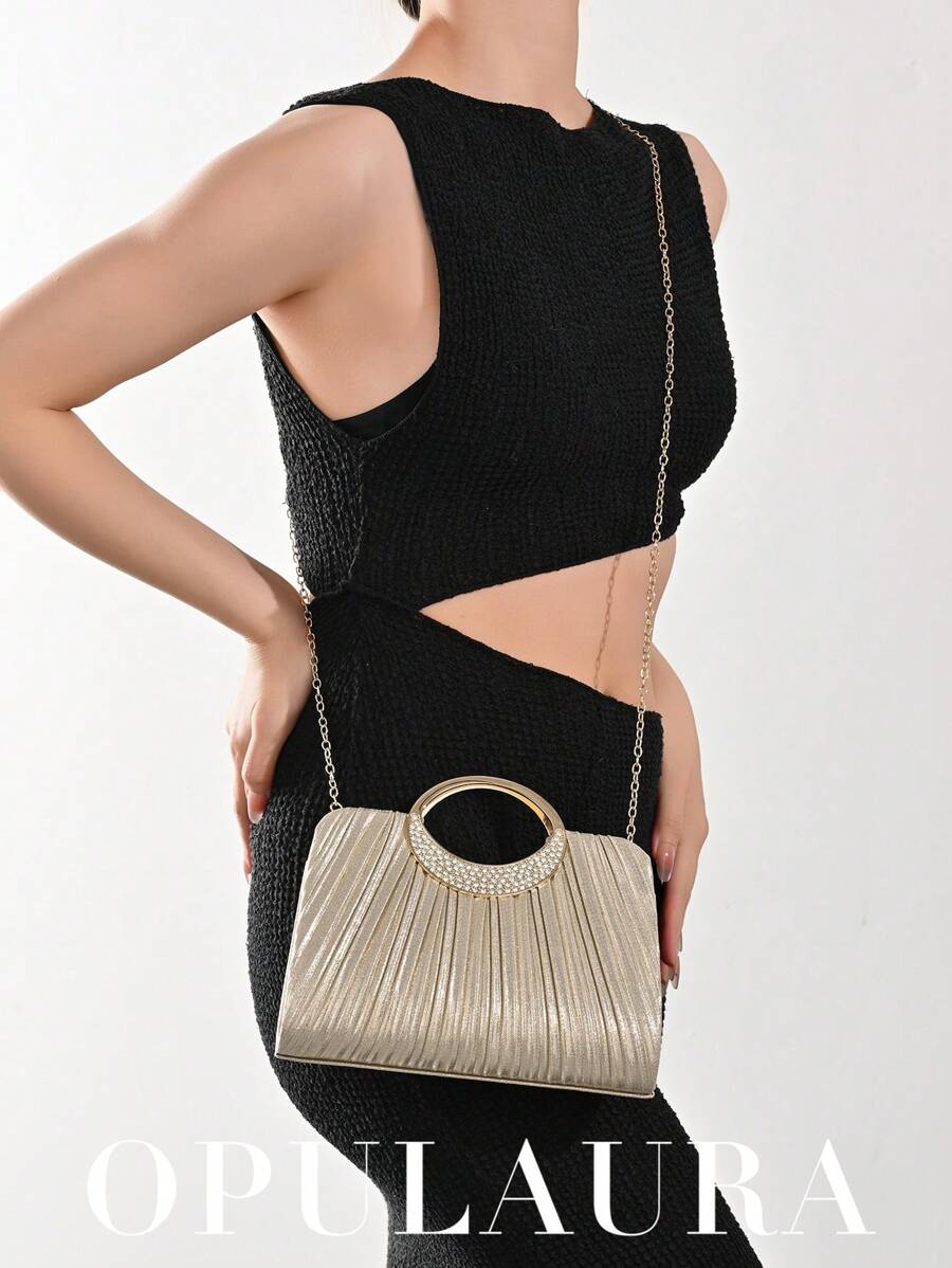 SHEIN حقيبة مرصعة بالراين أنيقة