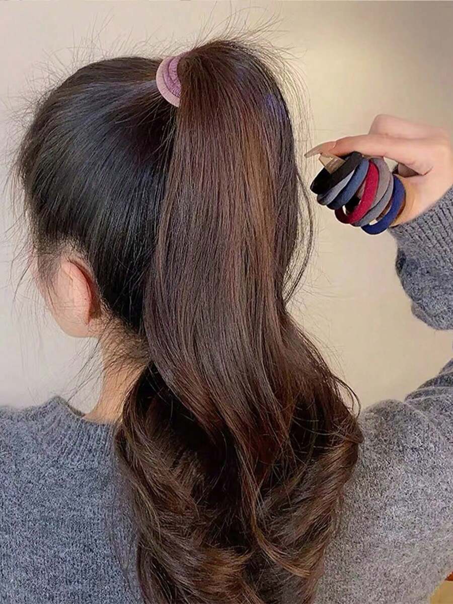 SHEIN ربطات شعر متعددة الألوان عالية المرونة
