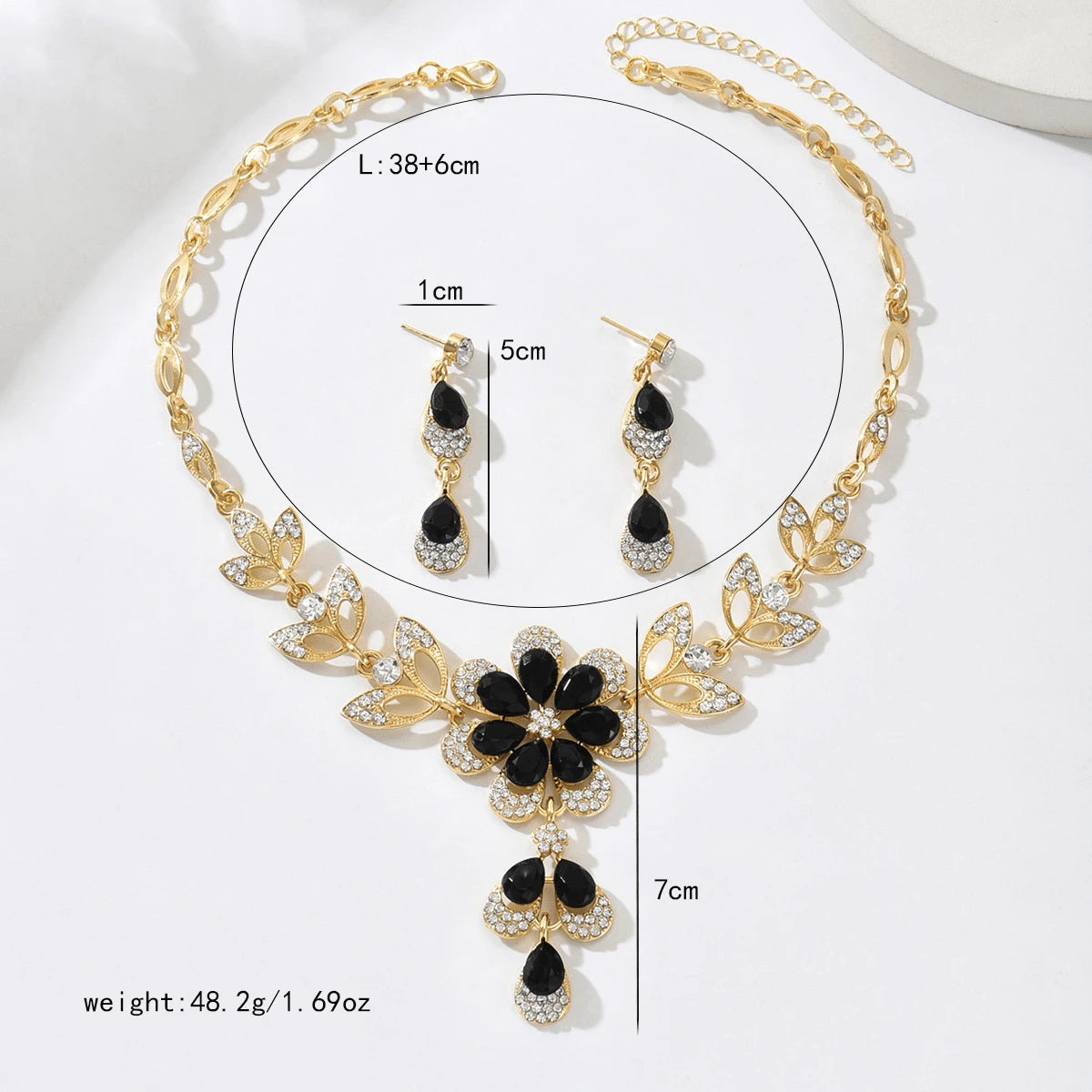 SHEIN مجموعة إكسسوارات 3 قطع بتصميم أزهار وراين