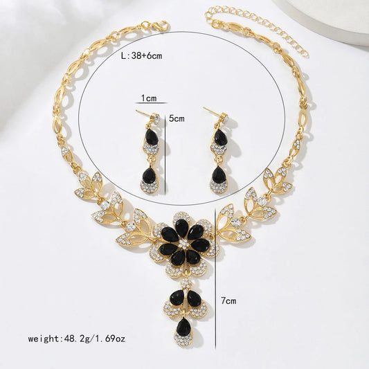 SHEIN مجموعة إكسسوارات 3 قطع بتصميم أزهار وراين
