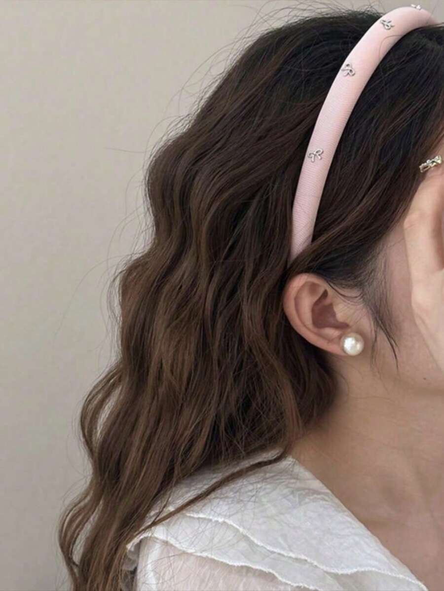 SHEIN طقم 3 قطع شريط رأس بتصميم فيونكة قماشية مع بطانة من الرغوة