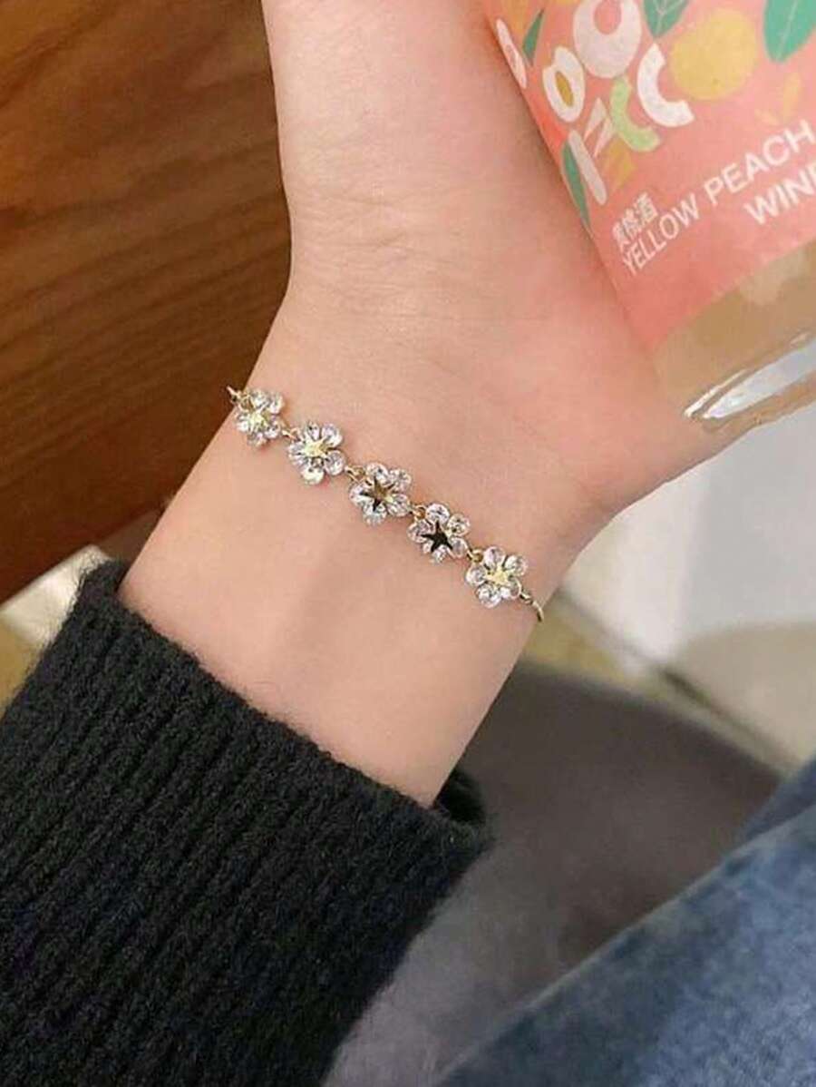 SHEIN سوار بلورة الثلج مرصع بالراين