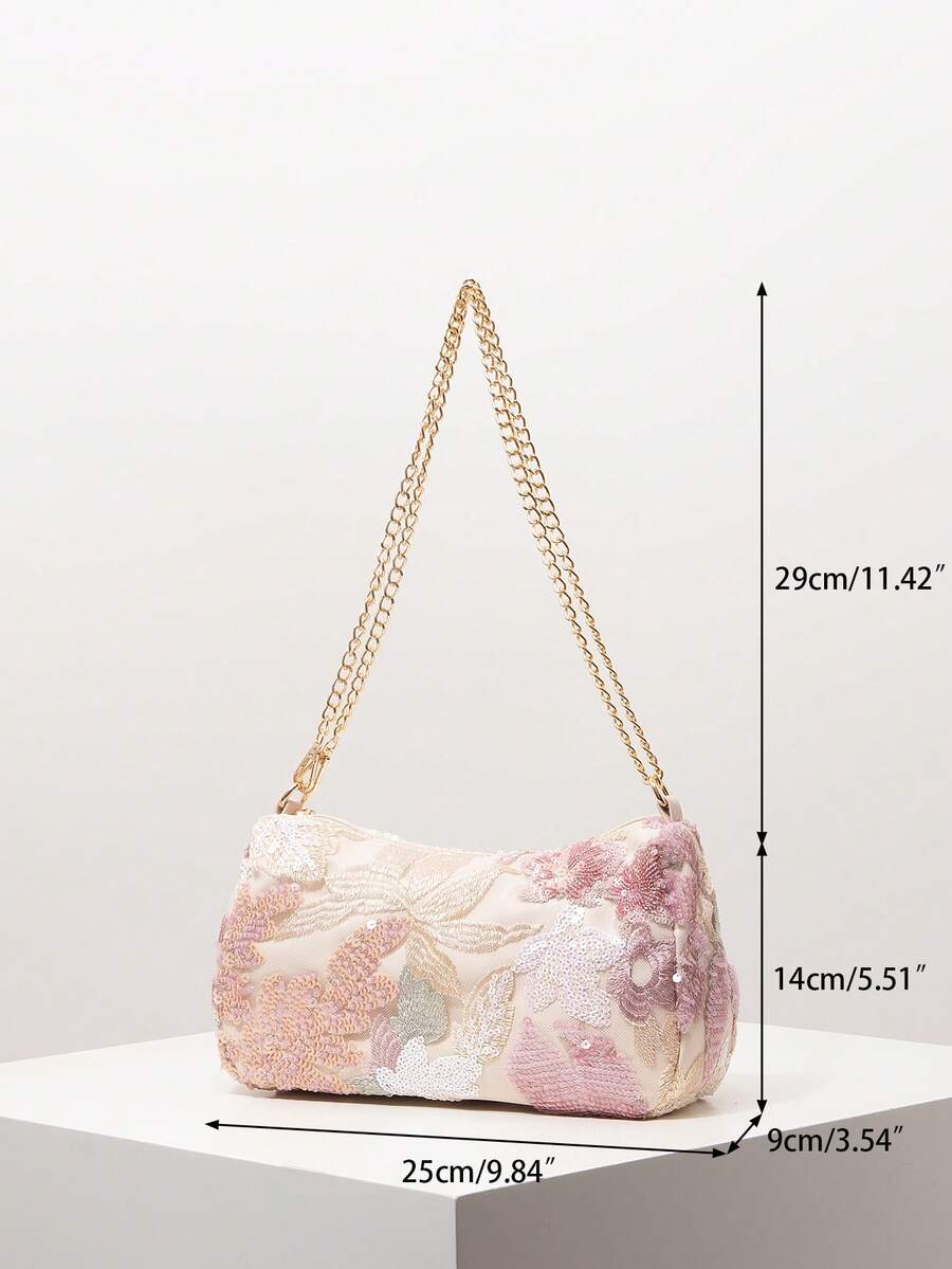 SHEIN حقيبة كتف مرصعة بالترتر