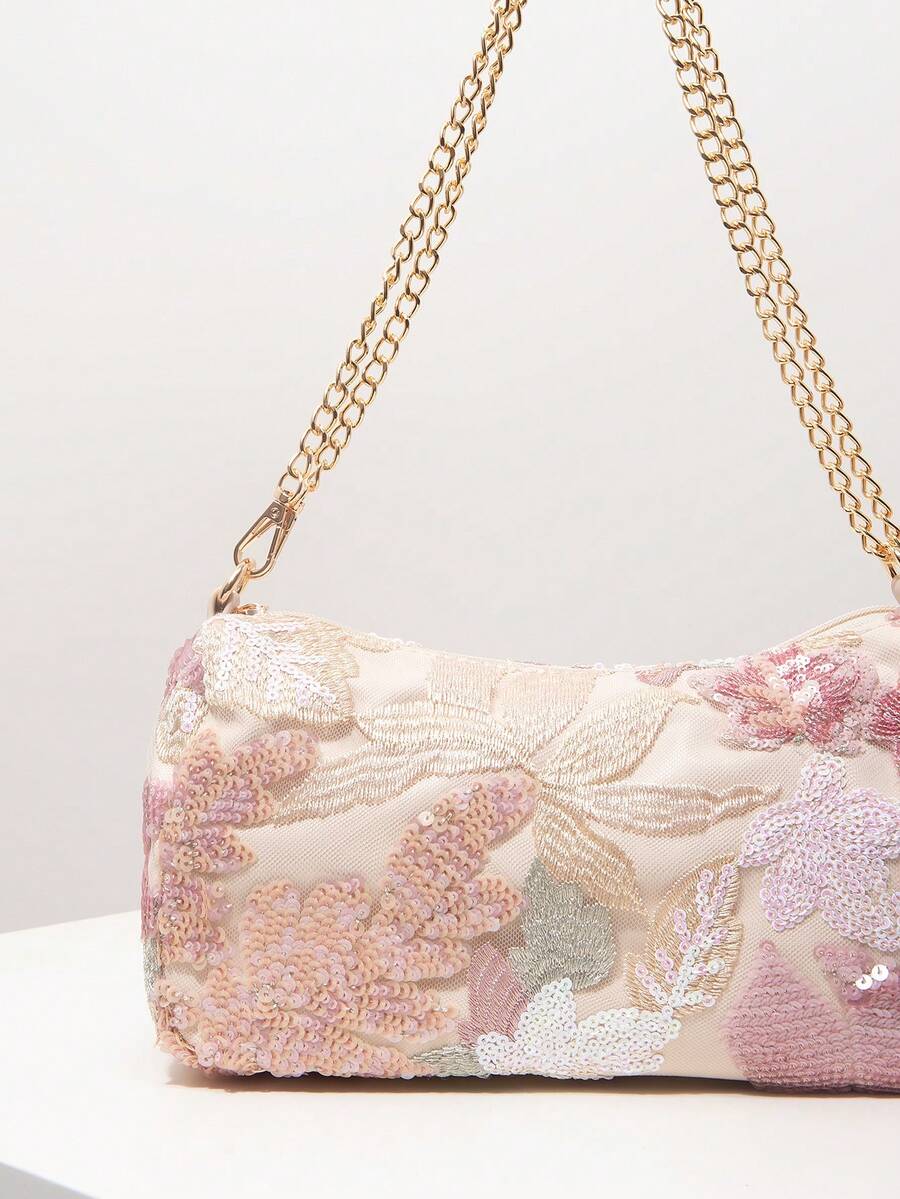 SHEIN حقيبة كتف مرصعة بالترتر