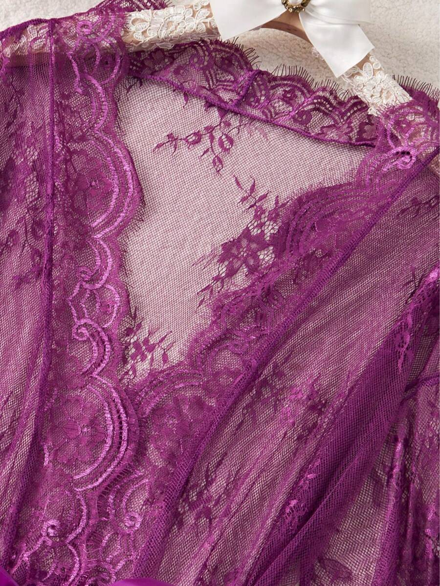 SHEIN بيجامة دانتيل لانجري مثيرة