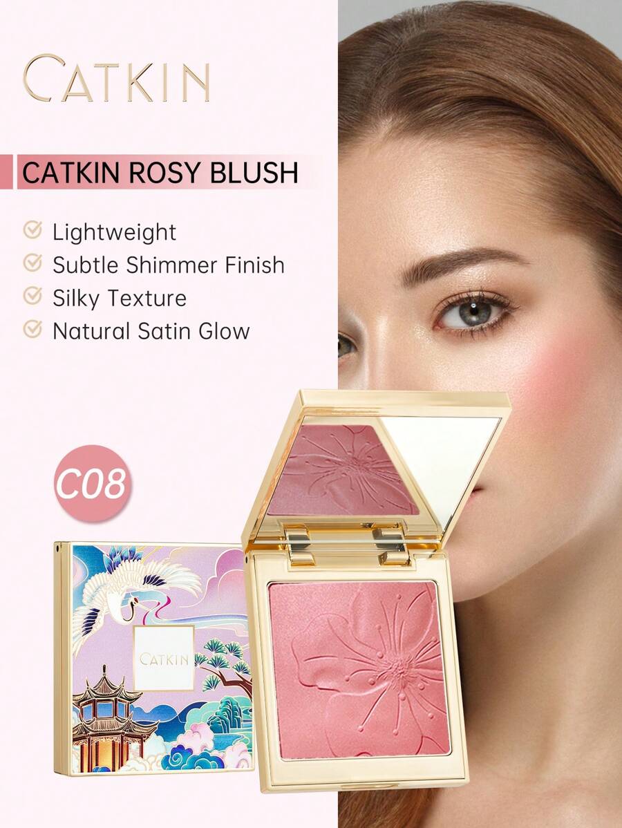 CATKIN بلاشر بودرة للخدود أحمر قابل للدمج