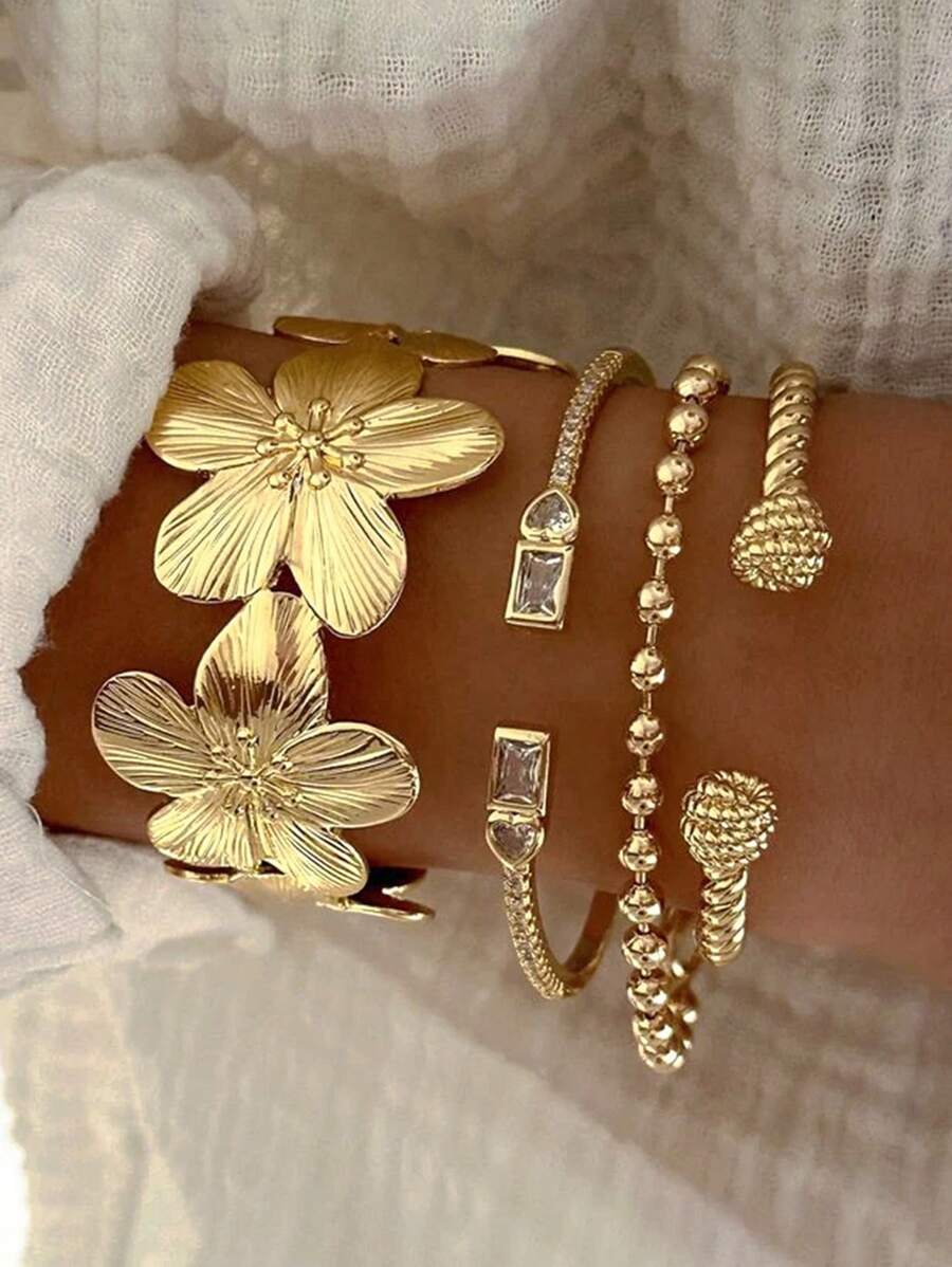 SHEIN سوار حلقة معدنية عتيق