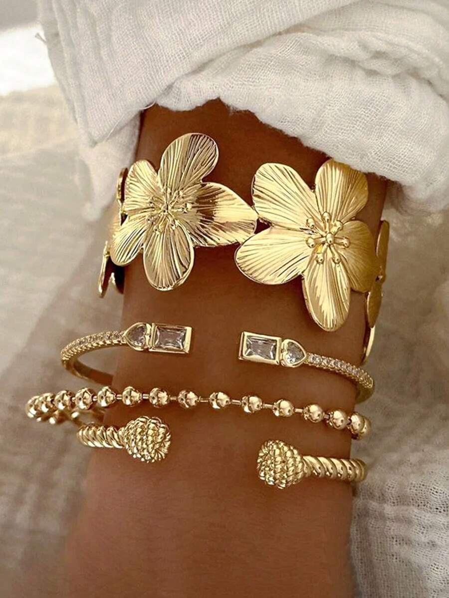 SHEIN سوار حلقة معدنية عتيق