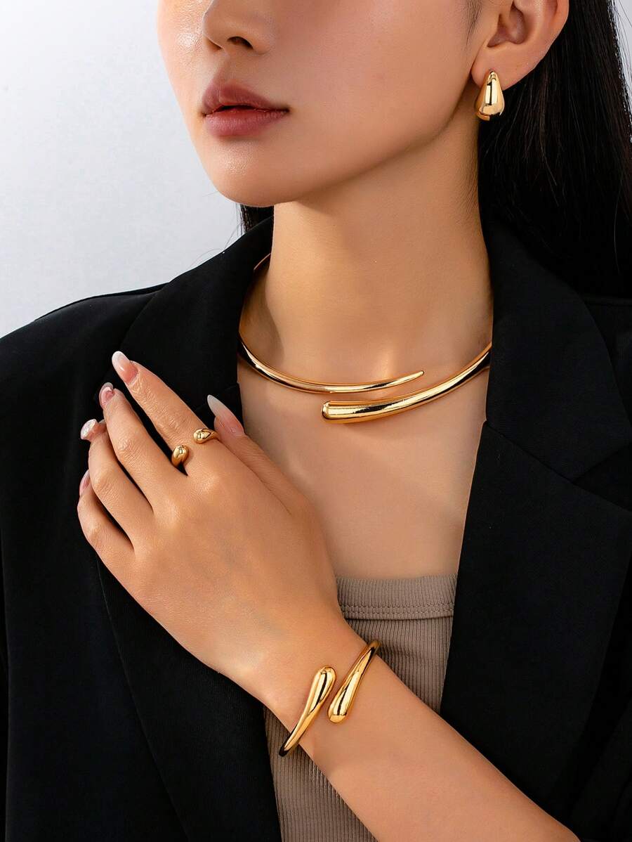 SHEIN طقم مجوهرات بتصميم قطرة ماء