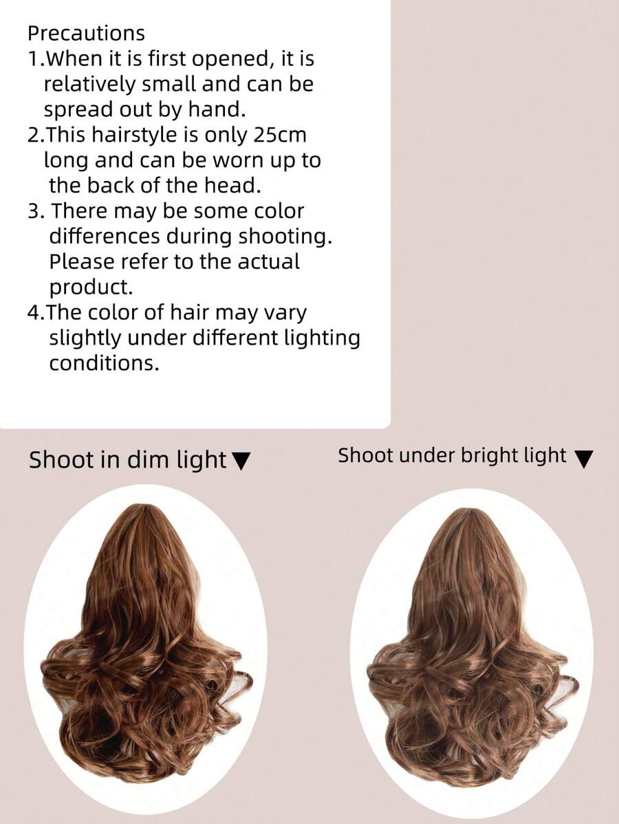 SHEIN SHDanrtsey باروكة شعر بشكل ذيل حصان مضفر خفيف الوزن