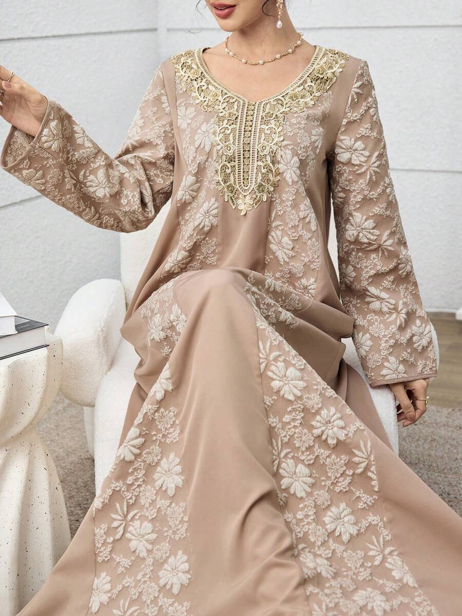 SHEIN Al Najma سترة كارديجان جاكارد تقليدي تركي وعربي