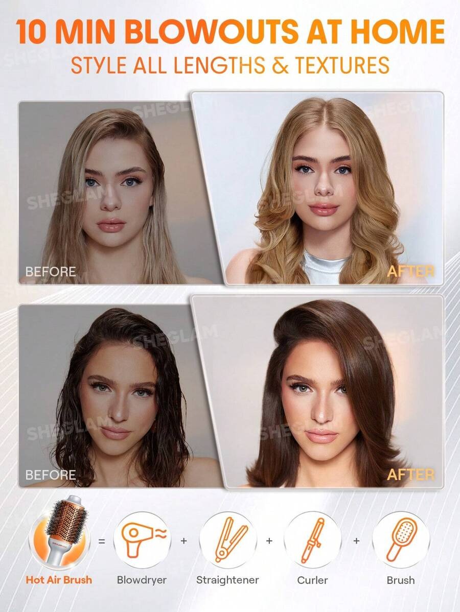 SHEGLAM HAIR Blowout Bliss فرشاة شعر لتجفيف وتصفيف الشعر