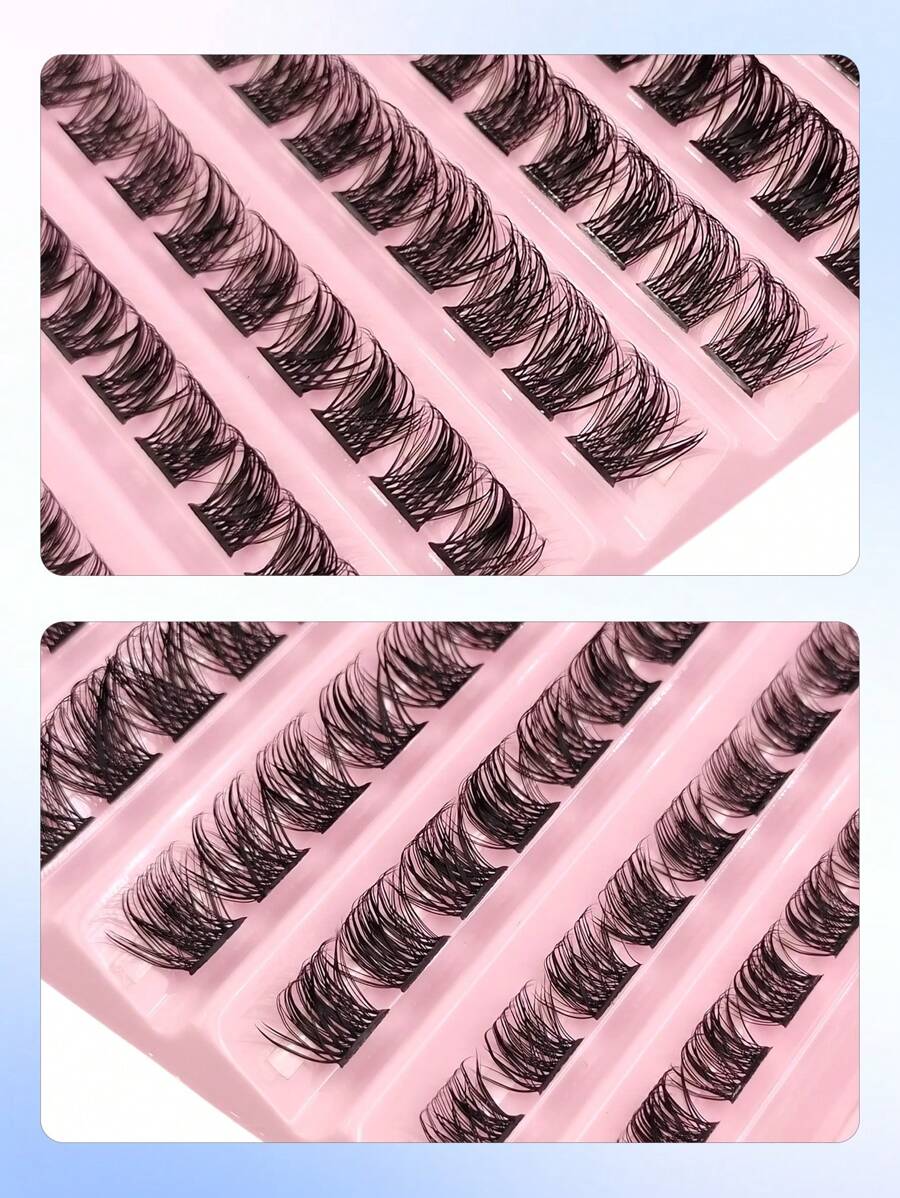 SHEIN Asiteo طقم 120 رموش فردية فو مينك ناعمة وخفيفة