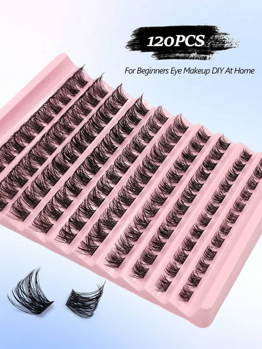 SHEIN Asiteo طقم 120 رموش فردية فو مينك ناعمة وخفيفة