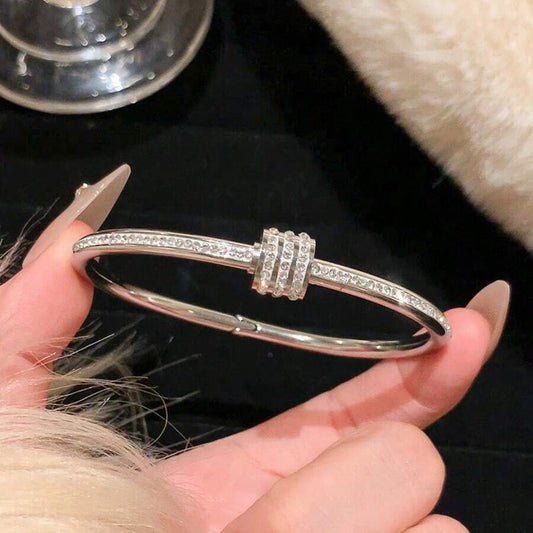 SHEIN سوار ستانلس ستيل بزركونيا