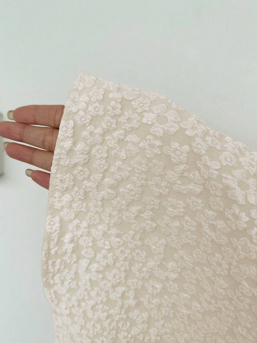 SHEIN Feyla فستان طويل بياقة مربعة وأكمام طويلة بلون كاكي