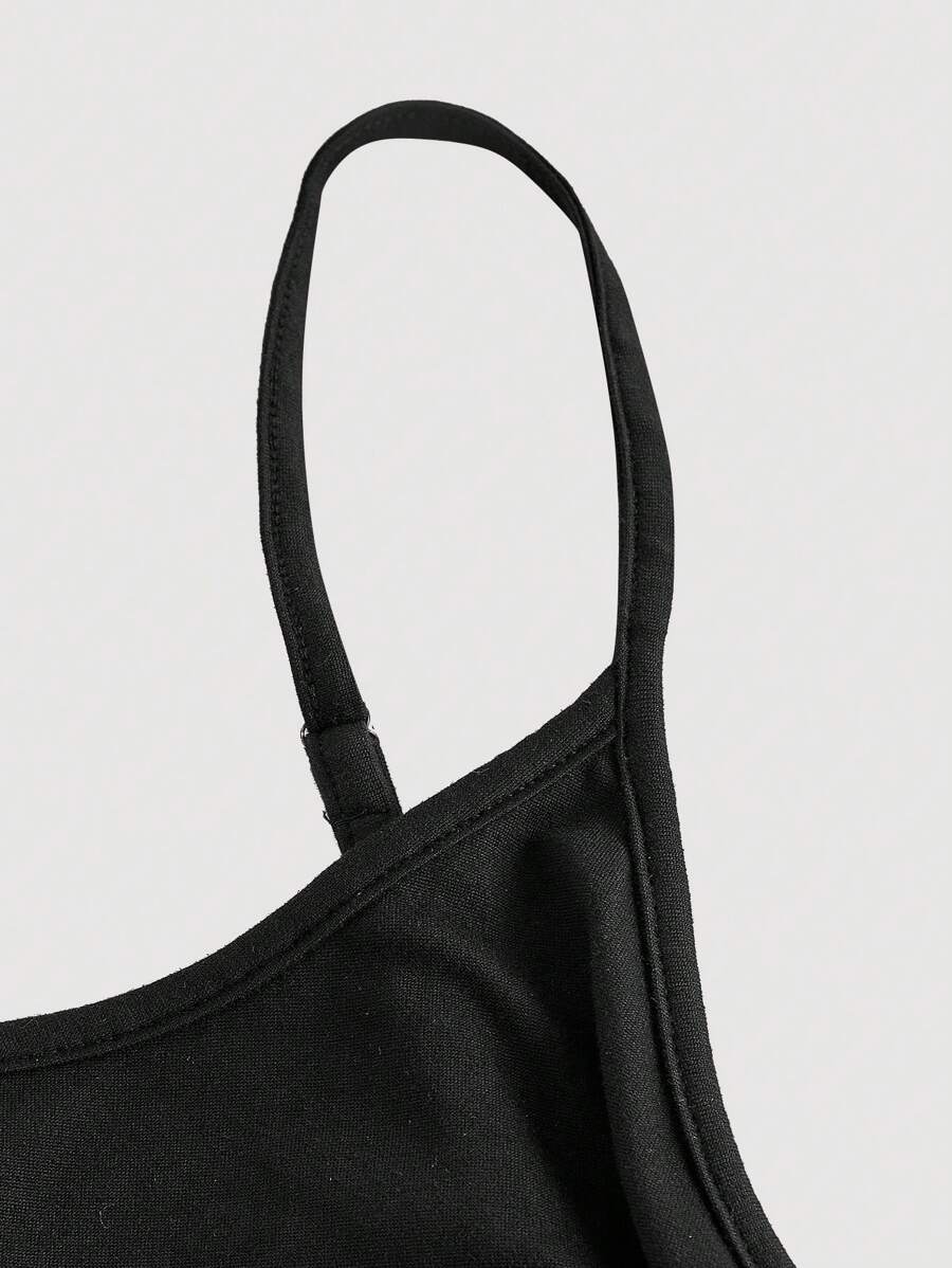 SHEIN MOD فستان أسود طويل بحزام
