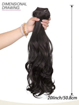 SHEIN وصلة شعر متموج مجعد طويل لألياف الاصطناعية