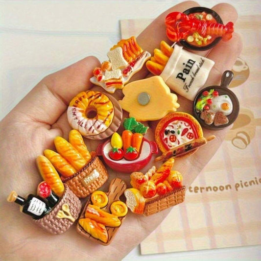 SHEIN مغناطيس ثلاجة بتصميم أطعمة لذيذة لتزيين المطبخ