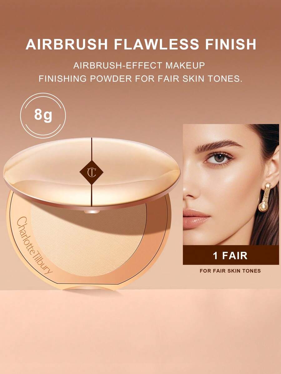 Charlotte Tilbury Airbrush Flawless Finish بودرة تثبيت 8 جم - رقم 1 بلون
