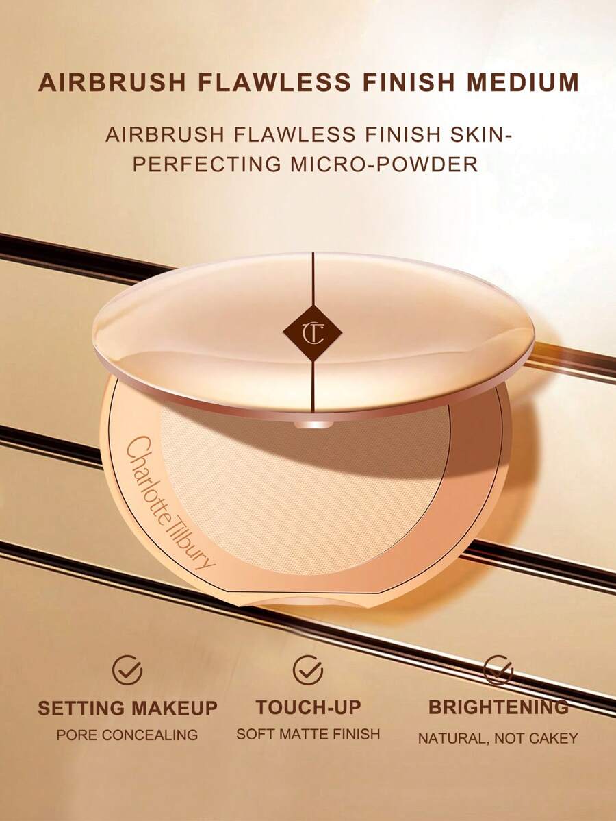 Charlotte Tilbury Airbrush Flawless Finish بودرة تثبيت 8 جم - رقم 1 بلون