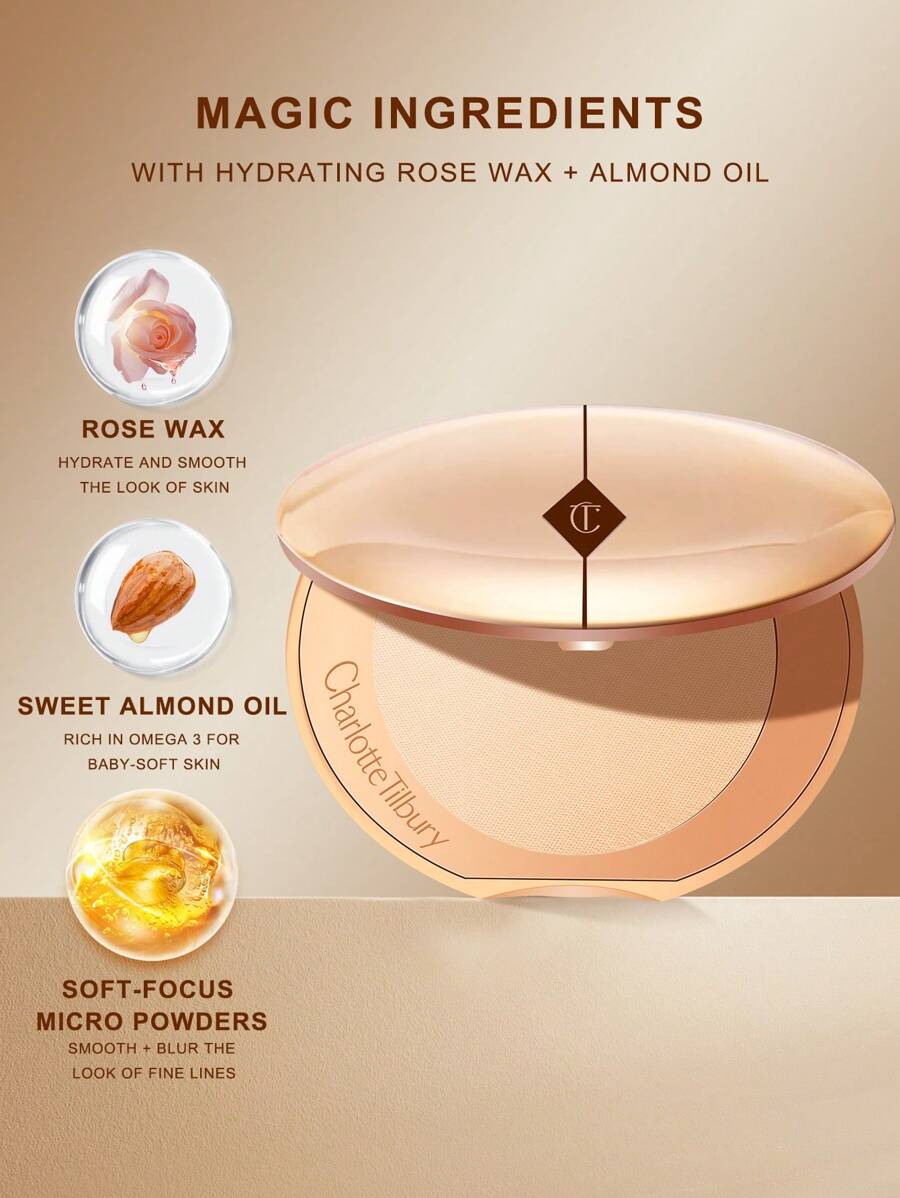 Charlotte Tilbury Airbrush Flawless Finish بودرة تثبيت 8 جم - رقم 1 بلون