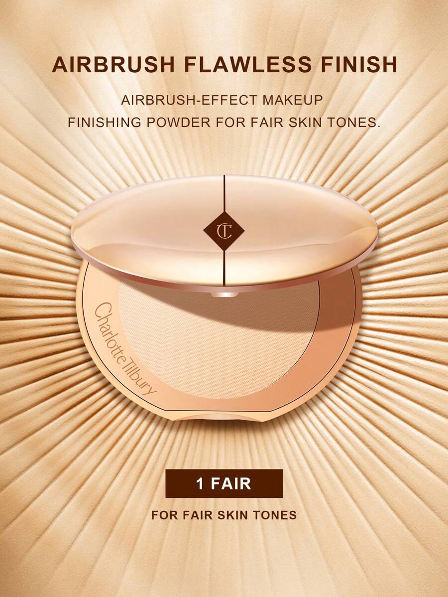 Charlotte Tilbury Airbrush Flawless Finish بودرة تثبيت 8 جم - رقم 1 بلون