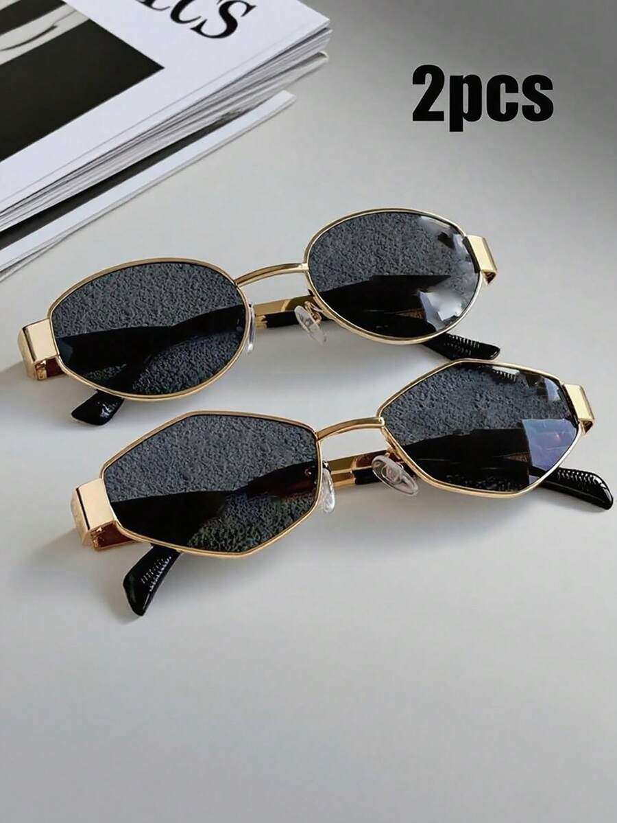 SHEIN نظارات شمس بإطار معدني