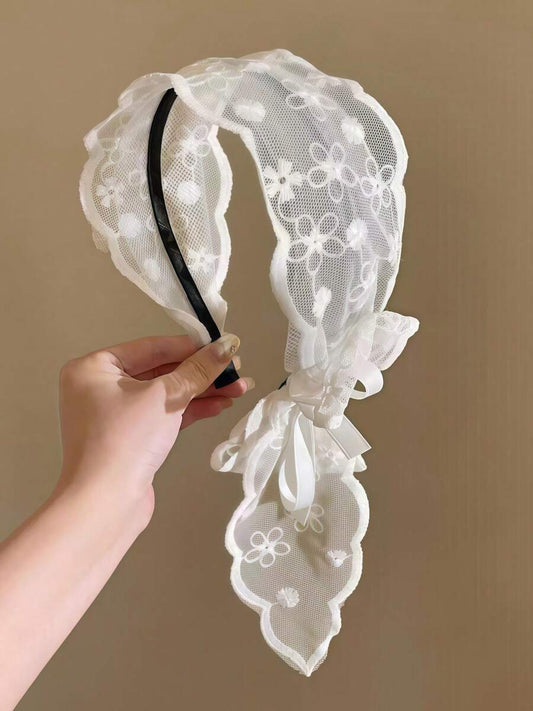 SHEIN شريط شعر بشكل فيونكة من الدانتيل بضغط عالي