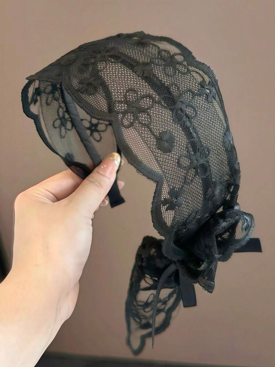 SHEIN شريط شعر بشكل فيونكة من الدانتيل بضغط عالي