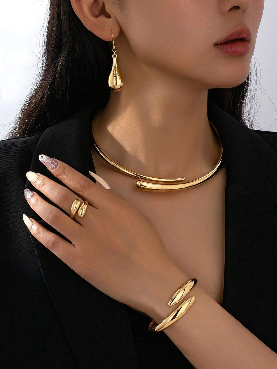 SHEIN طقم مجوهرات بتصميم قطرة ماء