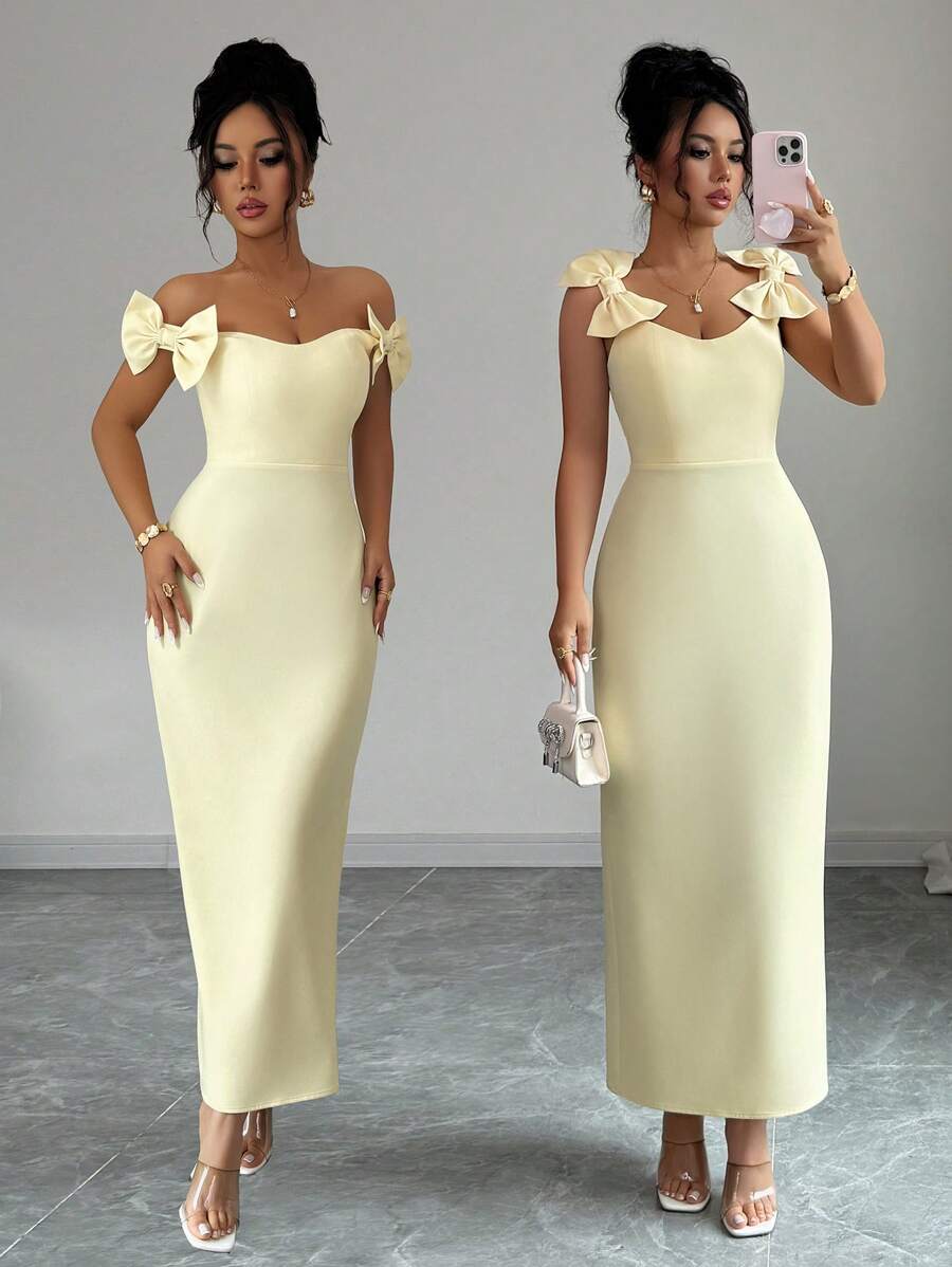 SHEIN Elenzga فستان ماكسي بلا أكمام للسهرات والنزهات