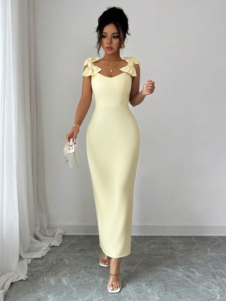 SHEIN Elenzga فستان ماكسي بلا أكمام للسهرات والنزهات