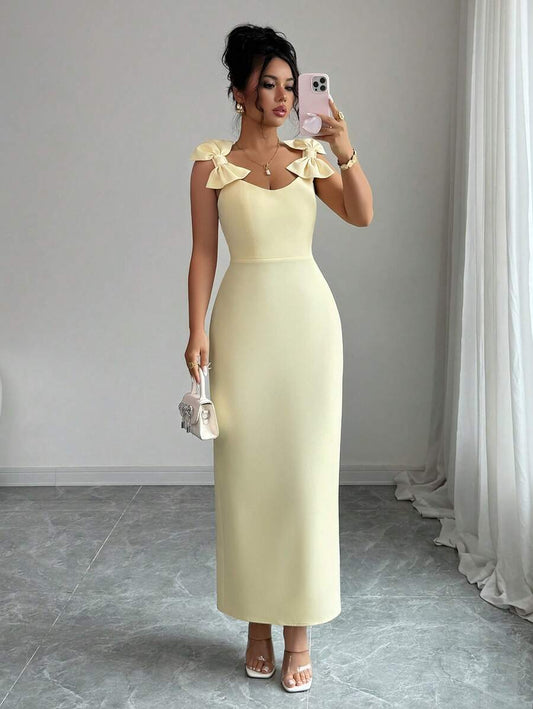 SHEIN Elenzga فستان ماكسي بلا أكمام للسهرات والنزهات