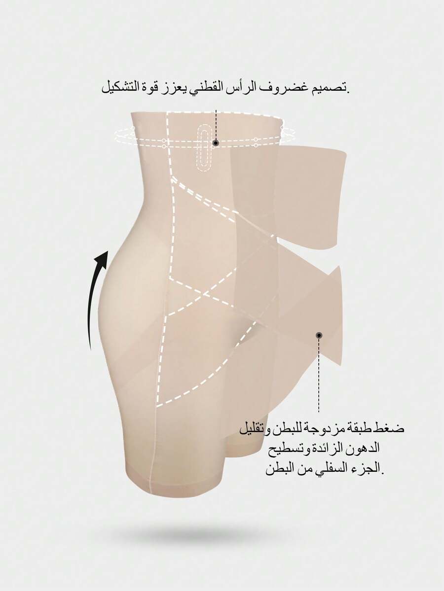 SHEIN شورت نسائي بخصر عالي متقاطع لرفع الأرداف