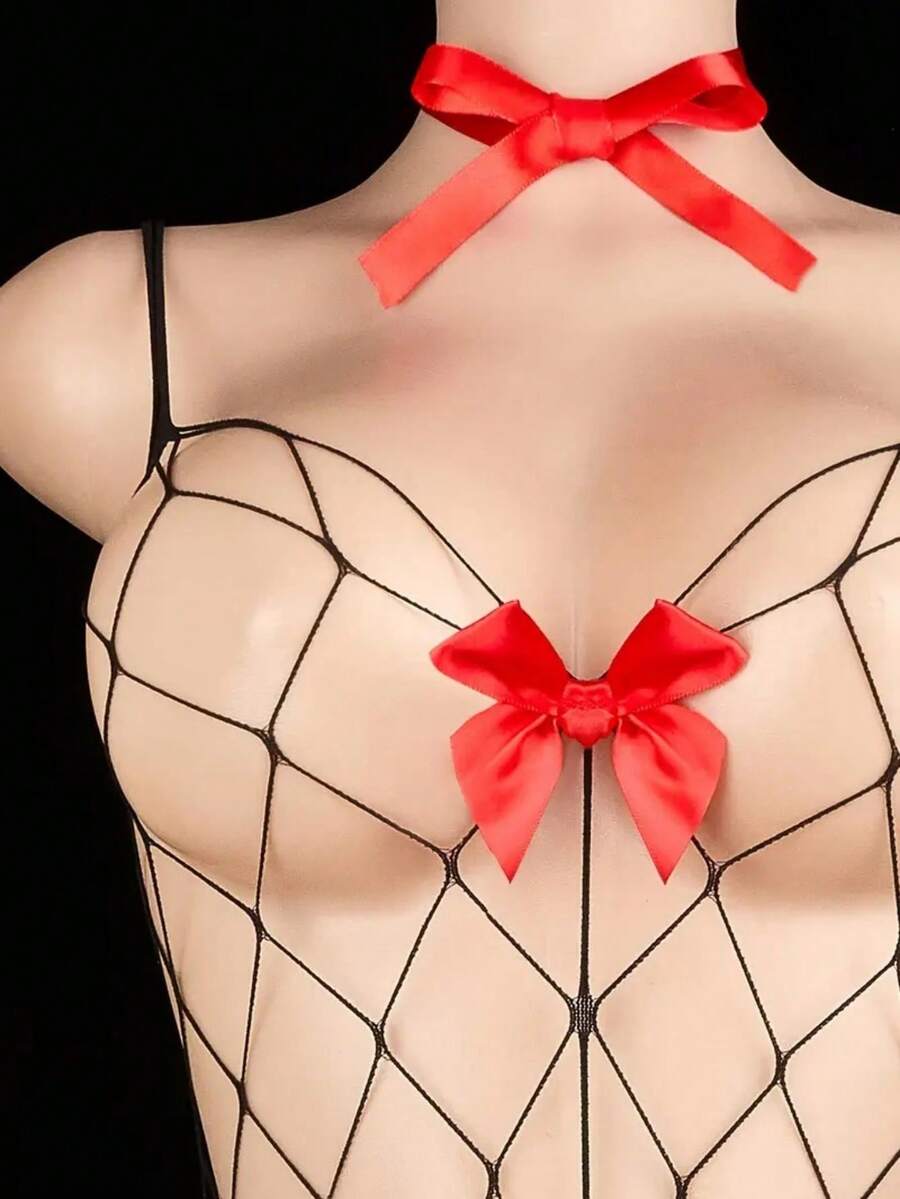 SHEIN بودي شبكي مثير بستايل جريء ومغري