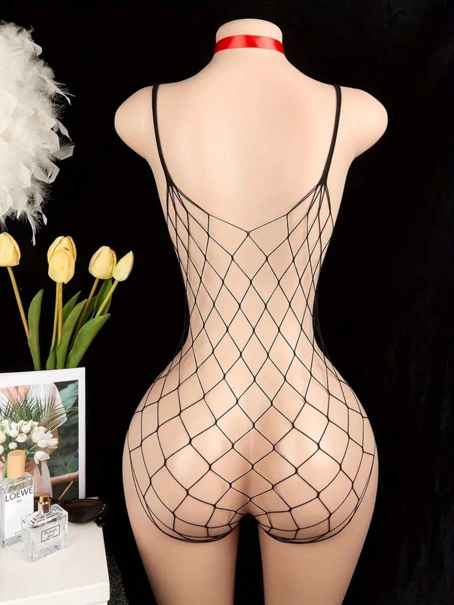 SHEIN بودي شبكي مثير بستايل جريء ومغري