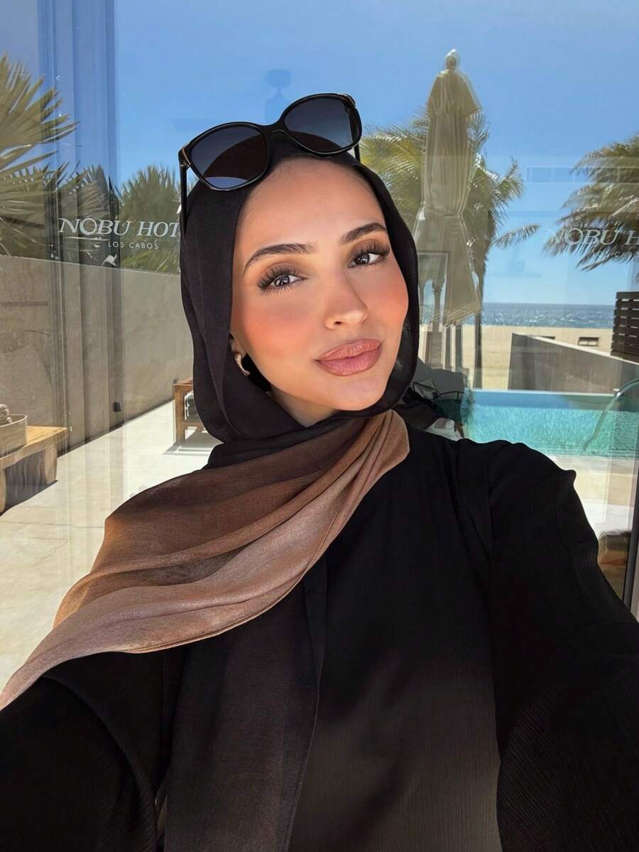 SHEIN حجاب نسائي بوهيمي بطبعة مائية