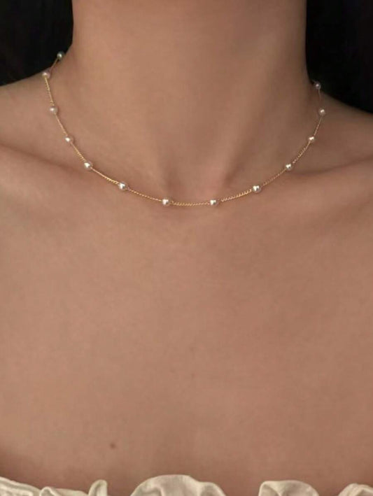 SHEIN قلادة خرز مذهبة عيار 18