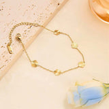 SHEIN سوار ستانلس ستيل أنيق بلون ذهبي